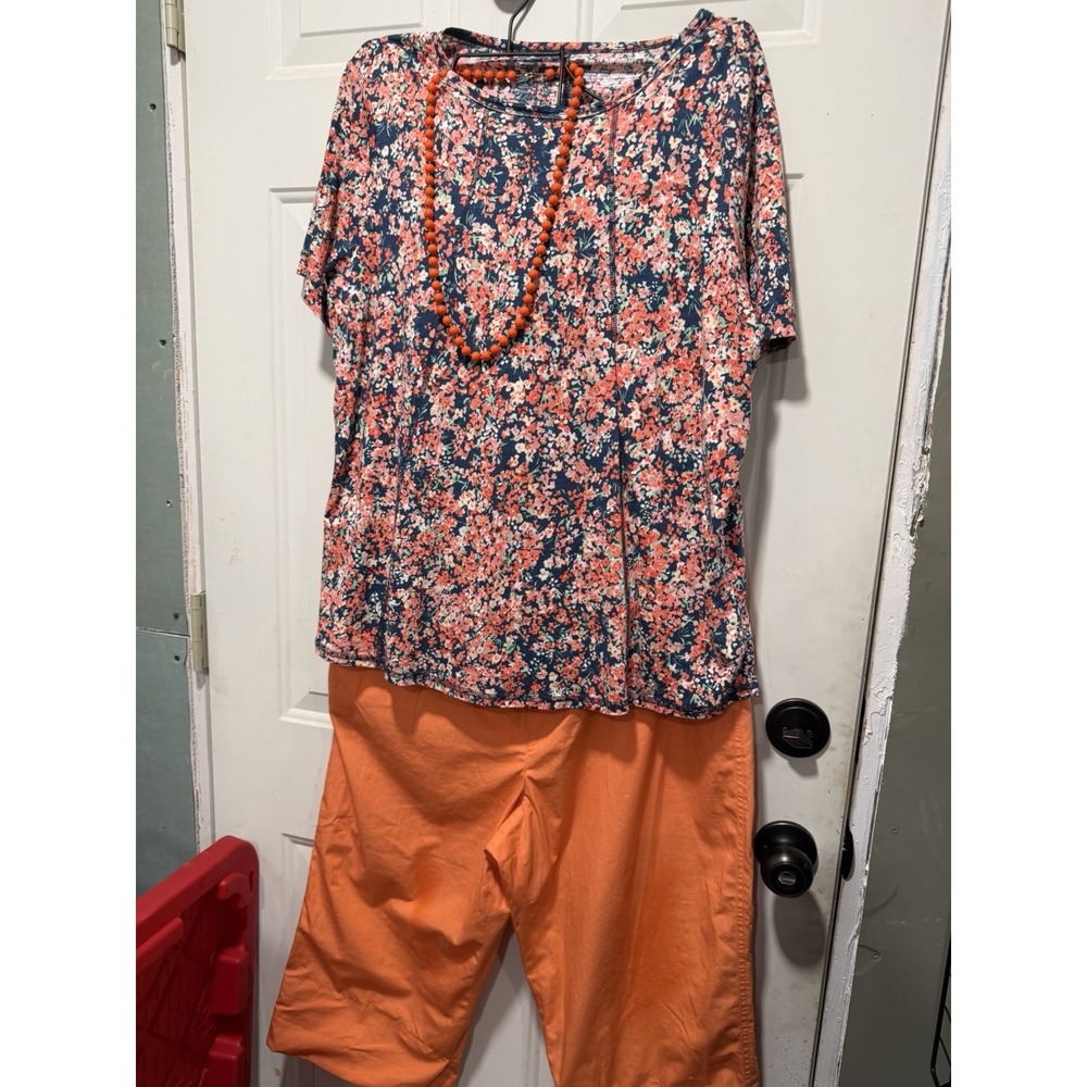 Lauren Jeans Ralph Lauren Capris Orange Light Denim Women's Size 36 W ,1x Shirt